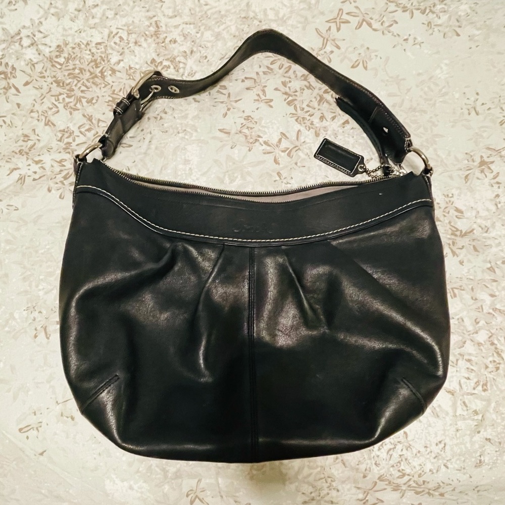 Coach Soho Black Leather Hobo Bag, No. F13731